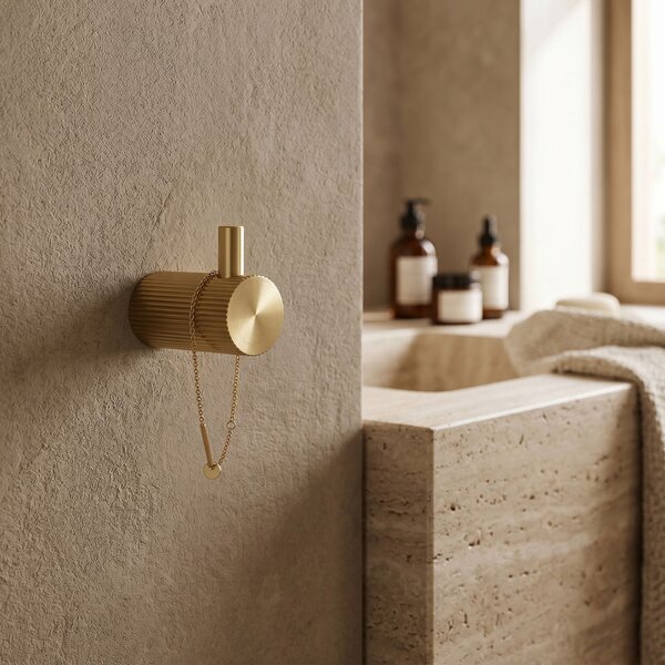 Koupelnový háček 64104 SOLO Brush Gold