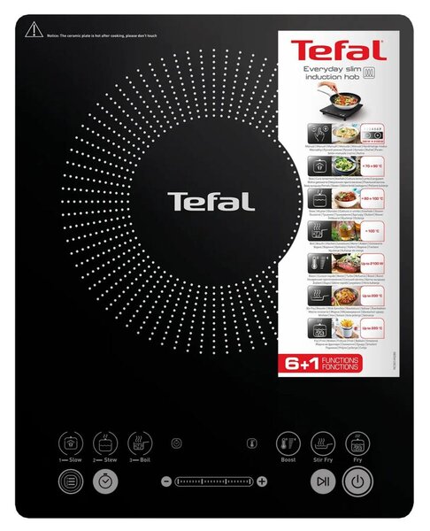 Everyday Slim Přenosná indukční varná deska, černá TEFAL IH2108E1