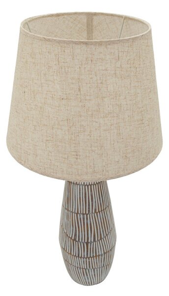 Krémová stolní lampa s textilním stínidlem (výška 69,5 cm) Hanoi – Mauro Ferretti