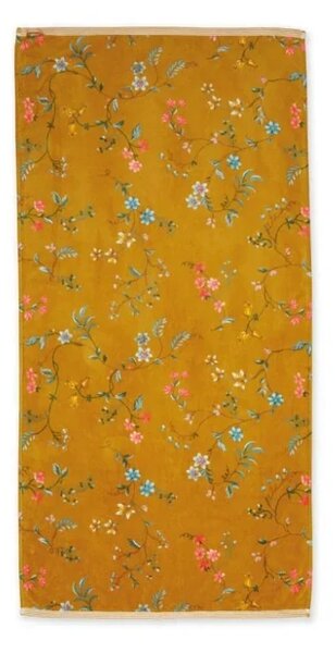 Pip Studio Les Fleurs bavlněná froté osuška žlutá 70x140 cm