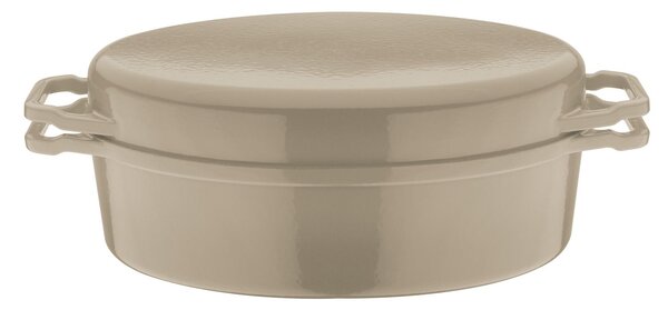 GSW Litinový hrnec na dušení / Pekáč (36 x 24 cm, krémová, pekáč 2 v 1) (100290572023)