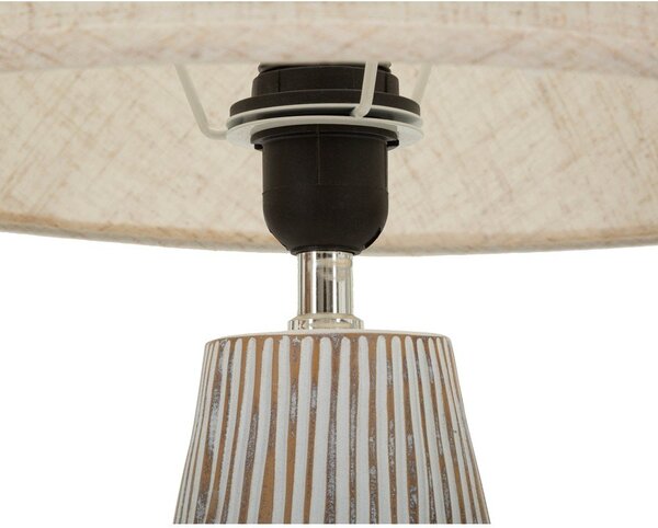 Krémová stolní lampa s textilním stínidlem (výška 69,5 cm) Hanoi – Mauro Ferretti