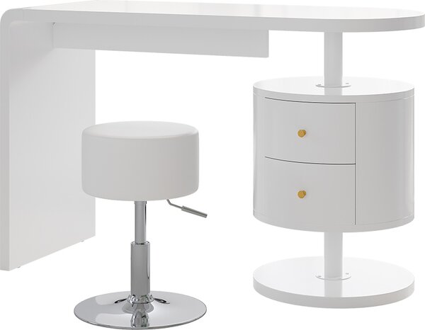 Toaletní stolek Vicco Lara Bílá 120 cm se stoličkou, Model 41559