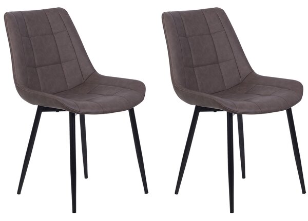 Sada dvou tmavě hnědých židlí MELROSE II