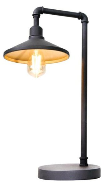 ACA Lighting stolní lampa 1XE27 černá+zlatá kovová 34X22XH56CM PIPE AR4171T56BG
