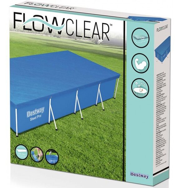 BESTWAY 58107 krycí plachta na bazén s konstrukcí 4 x 2,11 x 0,81 m