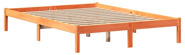 Postel s knihovnou bez matrace 150 x 200 cm masivní borovice 3321606