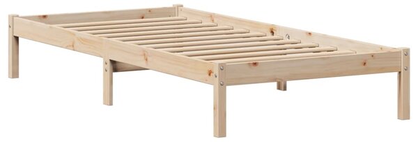Postel s knihovnou bez matrace 75 x 190 cm masivní borovice 3321559