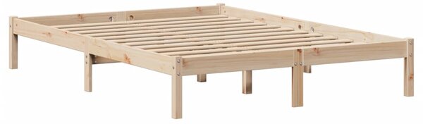 Postel s knihovnou bez matrace 135 x 190 cm masivní borovice 3321534