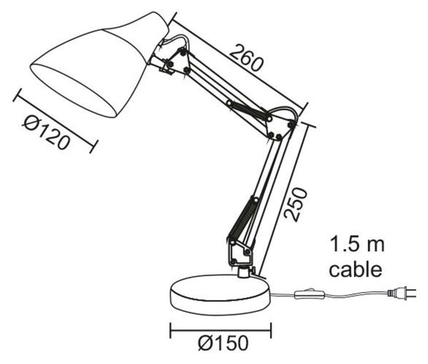 ACA Lighting Office stolní svítidlo 2918PK