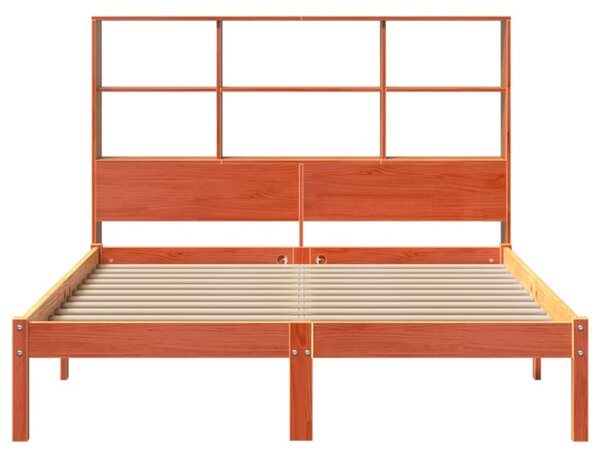 Postel s knihovnou bez matrace 150 x 200 cm masivní borovice 3321606