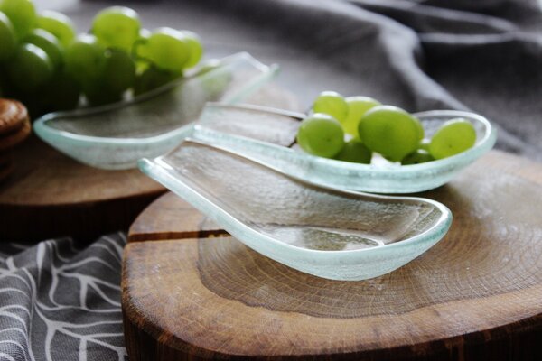 BDK-GLASS Skleněná rautová mini lžička 13x7cm