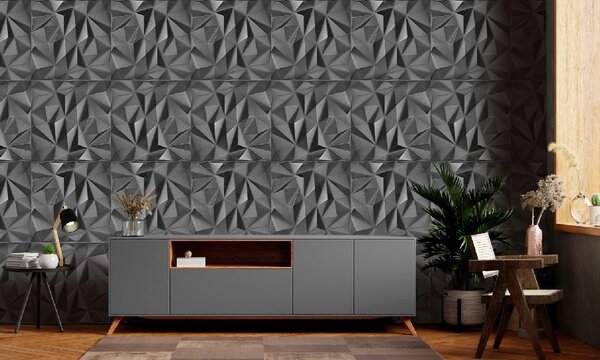 3D panel K58, rozměr 50 cm x 50 cm, Zirkon černý, IMPOL TRADE