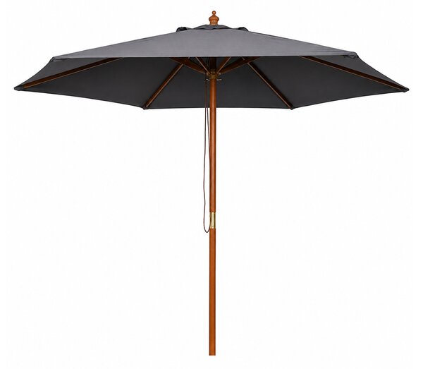 Linder Exclusiv Zahradní slunečník s dřevěnou konstrukcí 250 cm Tmavě šedý