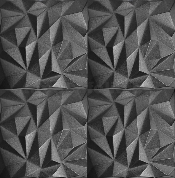 3D panel K58, rozměr 50 cm x 50 cm, Zirkon černý, IMPOL TRADE