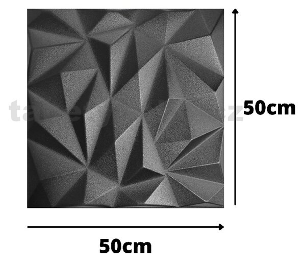 3D panel K58, rozměr 50 cm x 50 cm, Zirkon černý, IMPOL TRADE