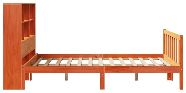 Postel s knihovnou bez matrace 150 x 200 cm masivní borovice 3321723