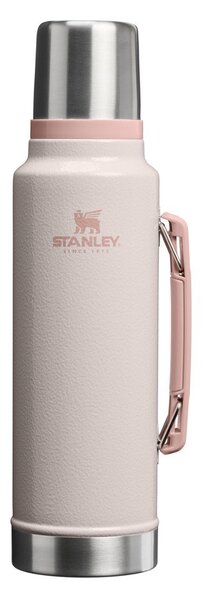 Světle růžová termoska z nerezové oceli 1,4 l Legendary Classic Bottle Hammertone Rose Quartz – Stanley