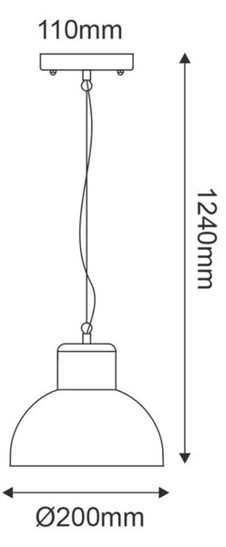 ACA Lighting venkovní závěsné svítidlo BERO rezavá 1XE27 MAX.10W LED IP44 s opálovým difuzorem BERO1PR