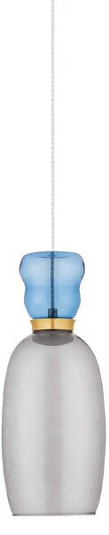 Nova Luce Pluma LED skleněné závěsné svítidlo Šedá