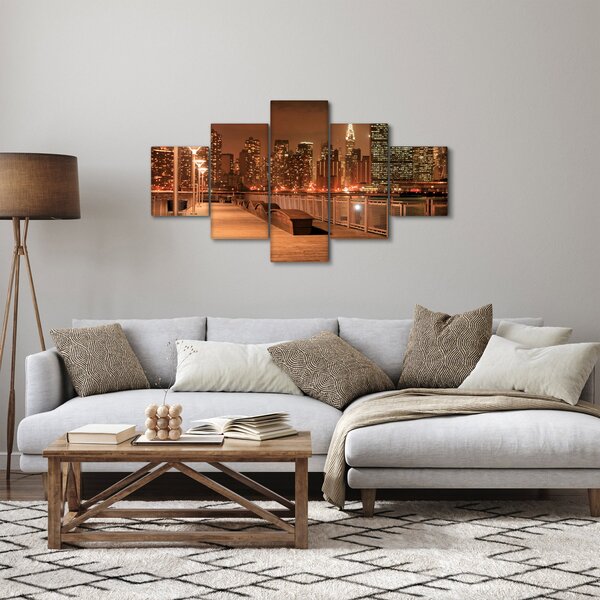 Obraz - Noční město (125x70 cm)