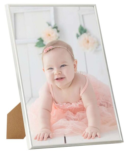 Fotorámečky koláž 5 ks na zeď nebo stůl stříbrné 70 x 90 cm MDF 332195