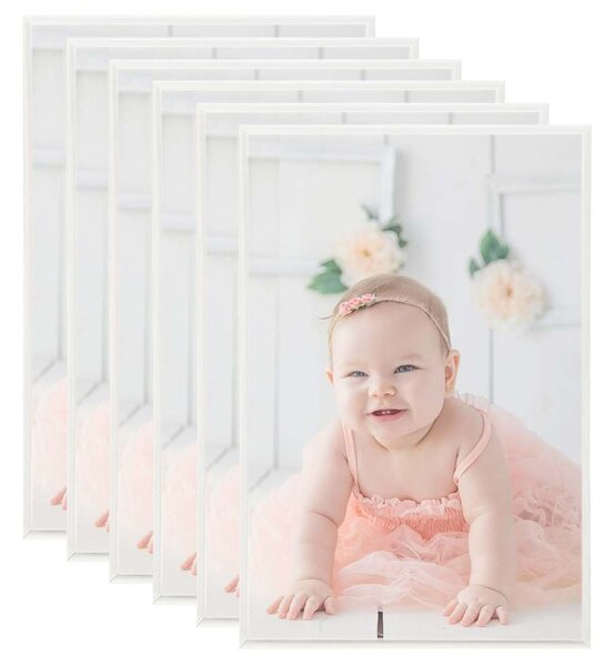 Fotorámečky koláž 5 ks na zeď nebo stůl stříbrné 70 x 90 cm MDF 332195