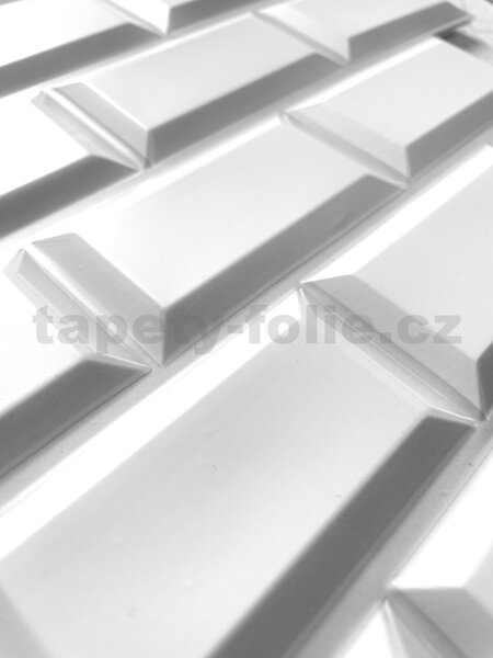 Samolepící PVC 3D panely PCVS06, rozměr 30 x 30 cm, obklad bílý, IMPOL TRADE