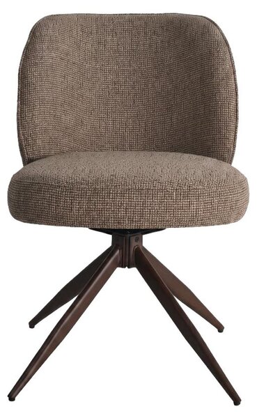 Sada dvou křesel do obývacího pokoje, značka Mobili Rebecca, model Kael, rozměry 81,5 x 53 x 63 cm, materiál: polyester, ocel, barva: hnědá
