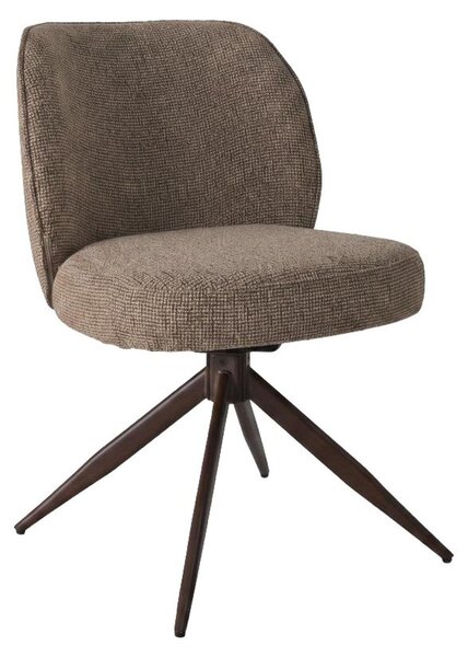 Sada dvou křesel do obývacího pokoje, značka Mobili Rebecca, model Kael, rozměry 81,5 x 53 x 63 cm, materiál: polyester, ocel, barva: hnědá