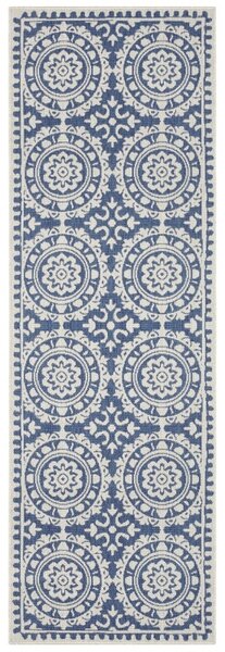 Hanse Home, Běhoun Twin Supreme 104130 Blue/Cream – na ven i na doma, 80x250, modrá, chodba / předsíň