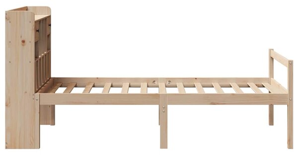 Postel s knihovnou bez matrace 75 x 190 cm masivní borovice 3322039