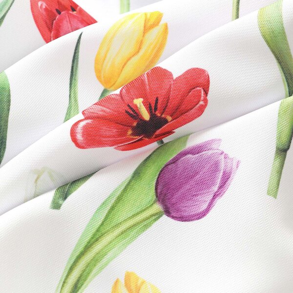 Goldea běhoun na stůl teflonový - barevné tulipány 35x120 cm