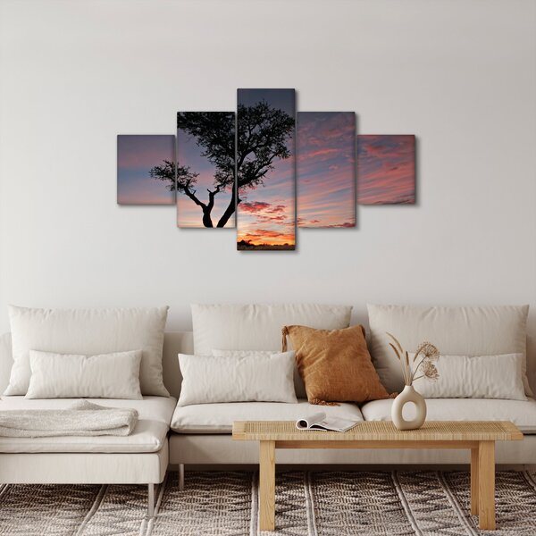 Obraz - Strom a červánky (125x70 cm)