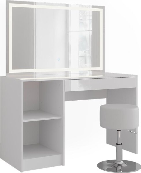 Toaletní stolek Vicco Sherry Bílá/bílý vysoký lesk 119.8 cm 6 dílů, Model 57577