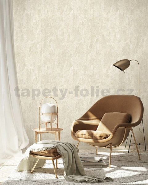 Vliesové tapety na zeď Casual Chic 10273-02, rozměr 10,05 m x 0,53 m, moderní vertikální stěrka béžová s metalickými odlesky, Erismann