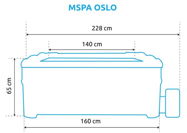 Mspa | Vířivý bazén MSPA Oslo F-OS063W | 11400302