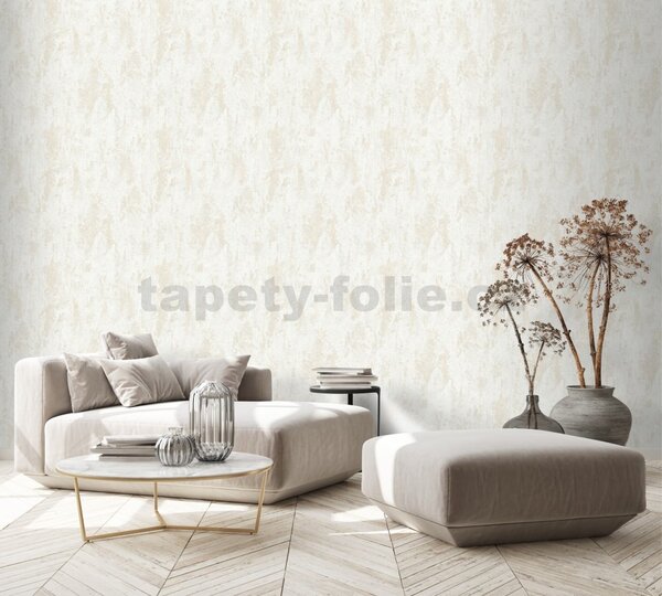 Vliesové tapety na zeď Casual Chic 10273-14, rozměr 10,05 m x 0,53 m, moderní vertikální stěrka krémová s metalickými odlesky, Erismann