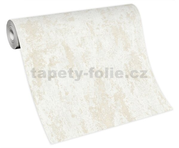Vliesové tapety na zeď Casual Chic 10273-14, rozměr 10,05 m x 0,53 m, moderní vertikální stěrka krémová s metalickými odlesky, Erismann