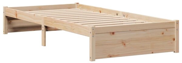 Postel s knihovnou bez matrace 75 x 190 cm masivní borovice 3322369