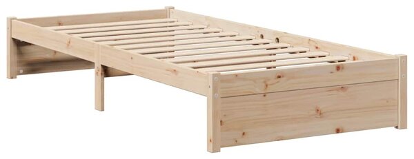 Postel s knihovnou bez matrace 75 x 190 cm masivní borovice 3322403