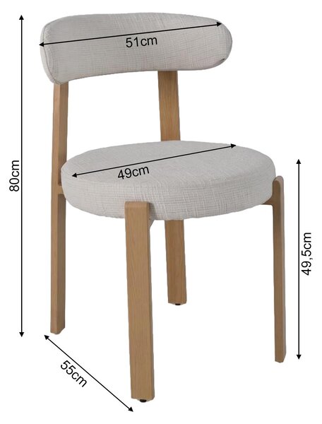 Sada dvou křesel do obývacího pokoje, značka Mobili Rebecca Eidan, rozměry 80x51x55 cm, materiál: polyester, ocel, barva: béžová