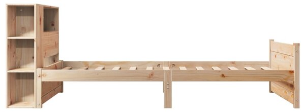 Postel s knihovnou bez matrace 75 x 190 cm masivní borovice 3322447