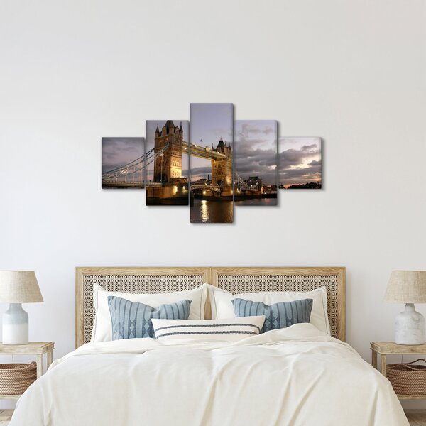 Obraz - Tower Bridge v noci (125x70 cm)