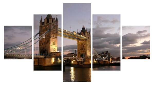 Obraz - Tower Bridge v noci (125x70 cm)
