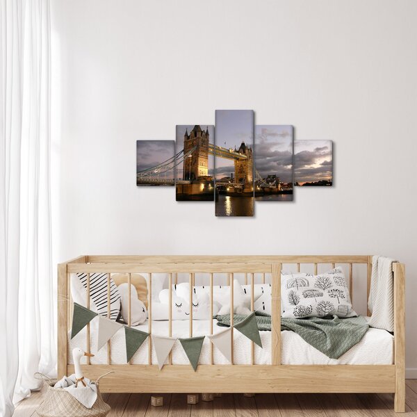 Obraz - Tower Bridge v noci (125x70 cm)
