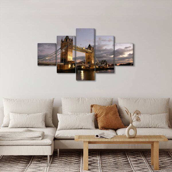 Obraz - Tower Bridge v noci (125x70 cm)