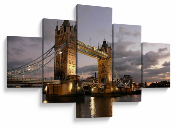 Obraz - Tower Bridge v noci (125x70 cm)