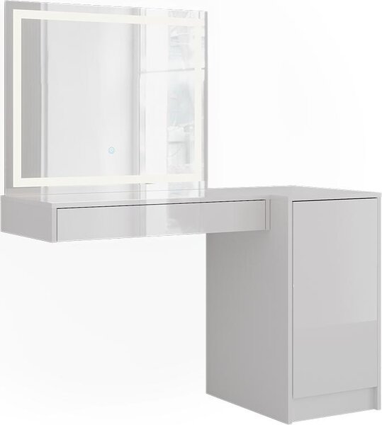 Toaletní stolek Vicco Sherry Bílá/bílý vysoký lesk 120 cm 3 díly, Model 57730