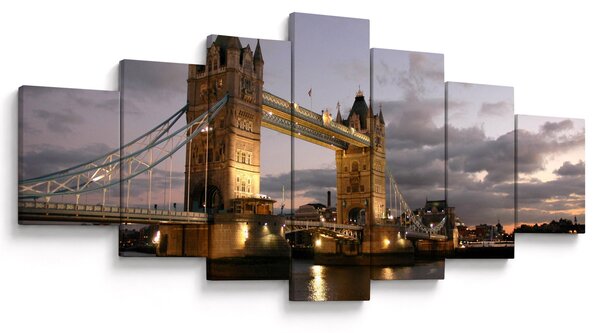 Obraz - Tower Bridge v noci (210x100 cm)